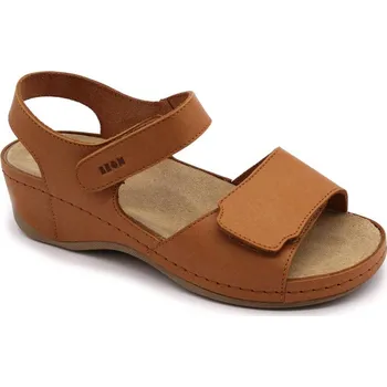 Dámská zdravotní obuv Leon 2024 Dámské kožené sandály - Hnědá Velikost: 36
