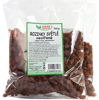 Sušené ovoce IPJ NATUR s.r.o. Rozinky světlé nesířené 500g ZP 2282
