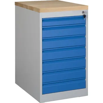 Dílenský stůl Kontejner 7 zásuvkový s pracovní deskou