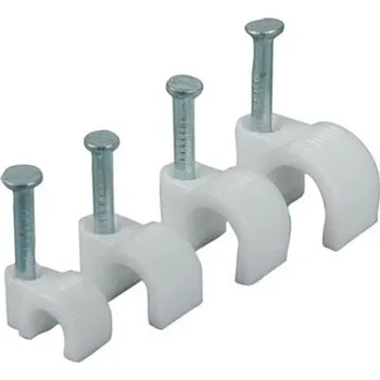 kabelová chránička Příchytka kabelu zatloukací s hřebíkem 4 mm