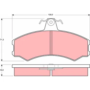 Brzdová destička Sada brzdových destiček, kotoučová brzda TRW GDB846