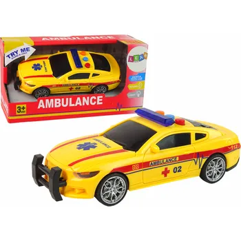 LEAN Toys Světla sanitky sportovních vozů zní žlutě