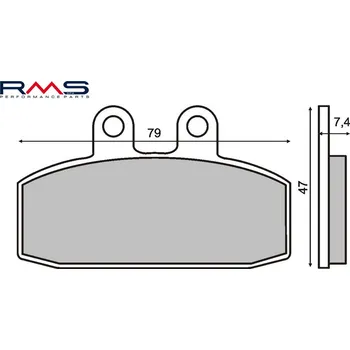 Brzdová destička Brzdové destičky RMS 225100060 organické POLARIS Trail Boss 250 2x4 1988-1987