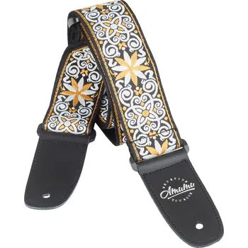 Hudební nástroj Amumu Hootenanny Embroidery Cotton Strap Yellow + prodloužená záruka 3 roky
