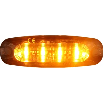 Maják Výstražný SLIM strobo maják predátor, oranžový, 4 LEDx3W, 12-24V, ECE R65 (TT.155-4)