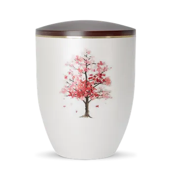 Smuteční dekorace Ekologická urna Silva III - Třešňové květy