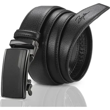 Opasek ZAGATTO kožený pásek s automatickou sponou černý ATM-39-BLK velikost M