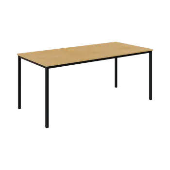 Jídelní stůl JPT 180 jídelní stůl, kovová podnož černá, deska 18 mm, 1800x800 mm, javor horský