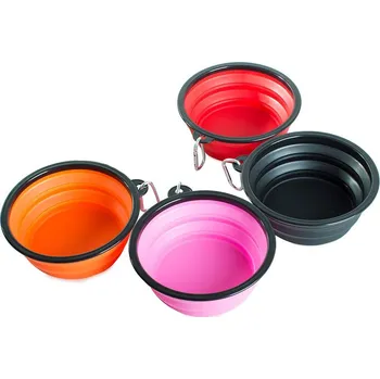 Pelíšek pro psa dobirkov.cz Skládací silikonová cestovní miska pro psy, 0,8l - mix barev