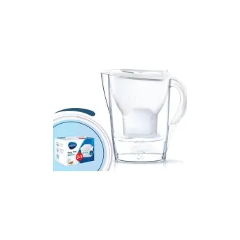 Filtrační konvice Brita Marella cool bílá 2,4l + 4 filtry Maxtra Velmi výhodné balení. Kombinace konvice Brita Marella a 4 kusů filtrů Brita Maxtra Plus PO.
