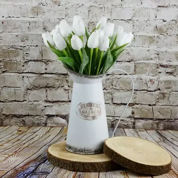 umělá květina Umělý tulipán bílý- 43 cm, č. 1