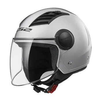Helma na motorku LS2 OF562 Airflow Gloss Silver