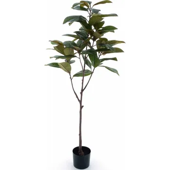 umělá květina Umělý strom, Fíkus - Ficus elastica strom v obalu zelený v160 cm (N520761)