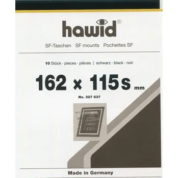 Obal pro sběratelský předmět Hawid blok 162 x 115 mm (s) - balení 10 ks černé
