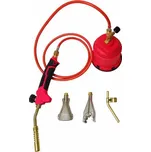 Pájecí hořák na kartuše 190 g, výkon 1,2 kW, s hadičkou a nástavci