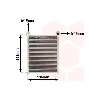 Výměník tepla, vnitřní vytápění VAN WEZEL 09016703