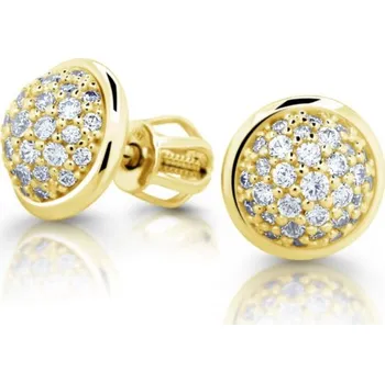 Náušnice ŠPERKY-NM, Zlaté pecky se zirkony 2075 šroubek