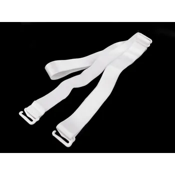 Ramínko kolem krku na podprsenku šíře 15 mm s kovovým zapínáním, barva 1 bílá