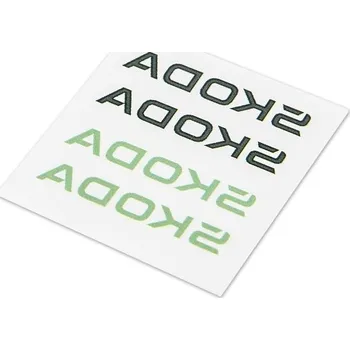 Samolepicí dekorace na vozidlo Škoda Auto Tetovačky Škoda, 2 ks Emerald Green a 2 ks Electric Green