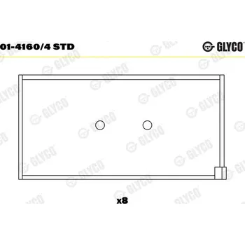 Ojnice Ojniční ložisko GLYCO 01-4160/4 STD