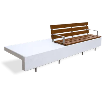 Zahradní lavice Benito betonová lavice se sedákem a opěrkou Ela Plus