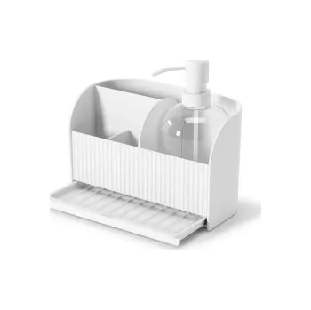 Dávkovač mýdla Organizér ke dřezu s dávkovačem mýdla Sling White