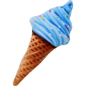 Dekorativní polštářek Vtipný polštář | 3D dekorativní polštář - modrá zmrzlina,látka