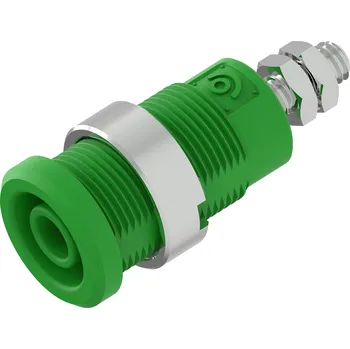 Krokosvorka Electro PJP 3265-C-CD1-V bezpečnostní laboratorní zásuvka zelená 1 ks