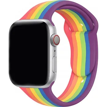 Řemínek na hodinky Silikonový řemínek pro Apple Watch 42mm / 41mm / 40mm / 38mm - duhový