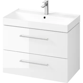 Umyvadlo kielle Arkas I - Skříňka včetně umyvadla 80x57x44 cm, 2 zásuvky, lesklá bílá