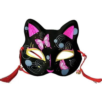 Karnevalový doplněk imago Maska anime - Kočka (černá), typ Motýli