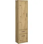 MOB Policová skříň Tempo Kondela IRON (dub artisan)