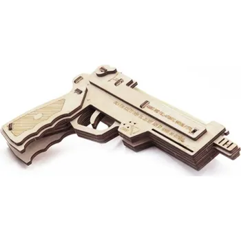 Příslušenství pro sportovní střelbu Dřevěné puzzle 3D - Pistole střílící gumičky Caliber Gourmet