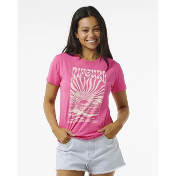 Pánské tričko Tričko Rip Curl HEATWAVE STANDARD TEE Hot Pink velikost M