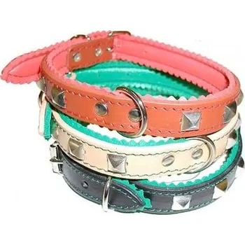 Obojek pro psa Chopo Obojky ASTA s pěnovkou zdobené do 45cm Barva: Černá