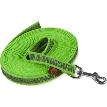 Vodítko pro psa Firedog Stopovačka pogumovaná 20 mm klasická karabina 5 m Barva: Zelená