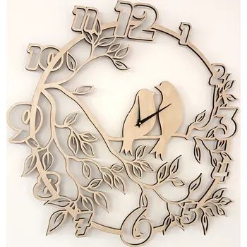 Hodiny MAJADESIGN Nástěnné hodiny BIRD - BŘÍZA Velikost: 30x30