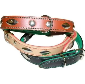 Obojek pro psa Chopo Obojky ASTA s pěnovkou zdobené do 70cm Barva: Hnědá