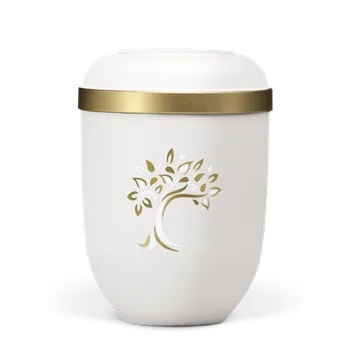 Smuteční dekorace Ekologická urna Velvet Baum - Bílá