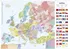 Evropa: Nástěnná administrativní mapa 1:4 500 000 - Kartografie PRAHA (2024, laminovaná s plastovými lištami)