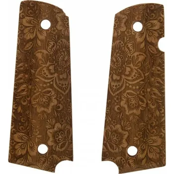 Dřevěné střenky pro M1911 - ořech Flower, CyberGun