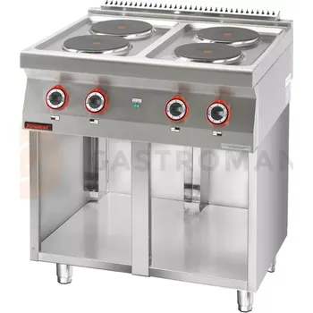 Sporák Elektrický sporák 4 kulaté plotýnky 4x2,6 kW na otevřeném podstavci | KROMET, 700.KE-4.S