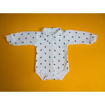 Kojenecké oblečení Arex, ČR Celopropínací body s límečkem Loďky Barva: bílá+tmavěmodrá, Velikost: 80