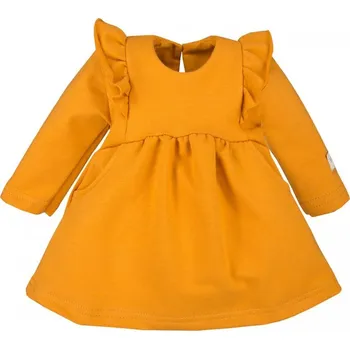 Dívčí šaty Eevi Dětské šaty s volánky SIMPLY COMFY medová - 104