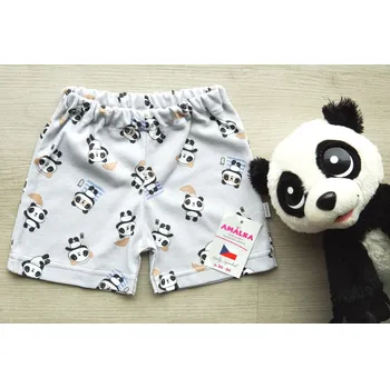 AMÁLKA Bavlněné kraťasy panda Velikost: 74-80