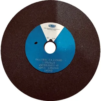 Brusný kotouč Tyrolit T417819 | Brusný kotouč plochý 175x5x20 mm, 49C100L8V40 (Z100)