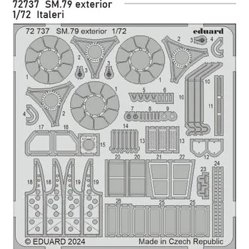 Plastikový model Eduard 1/72 SM.79 exterior (ITALERI)