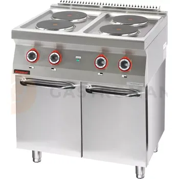 Sporák Elektrický sporák 4 kulaté plotýnky 4x2,6 kW na uzavřeném podstavci, skříňce | KROMET, 700.KE-4.S.D