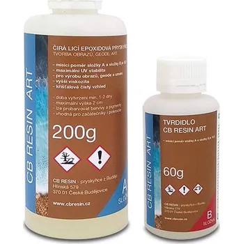 CB RESIN ART 260g čirá licí epoxidová pryskyřice na obrazy, GEODE, ART