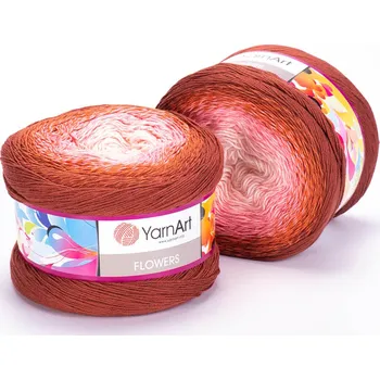 Galanterie Yarn Art příze Flowers 288 smetanová, růžová, cihlová